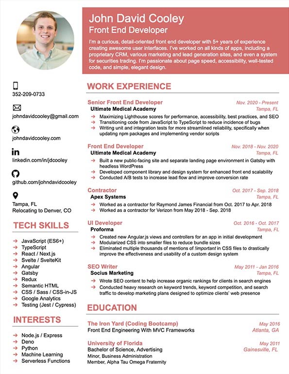 John Cooley Resume